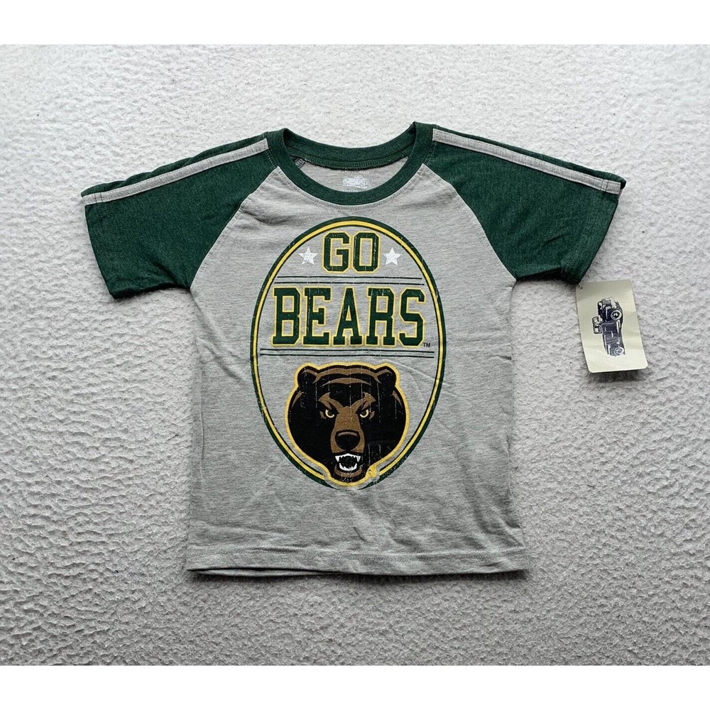 Go Bears Unisex Baby Toddler 3T Vintage Style Gray Green Grizzly Brown Cute